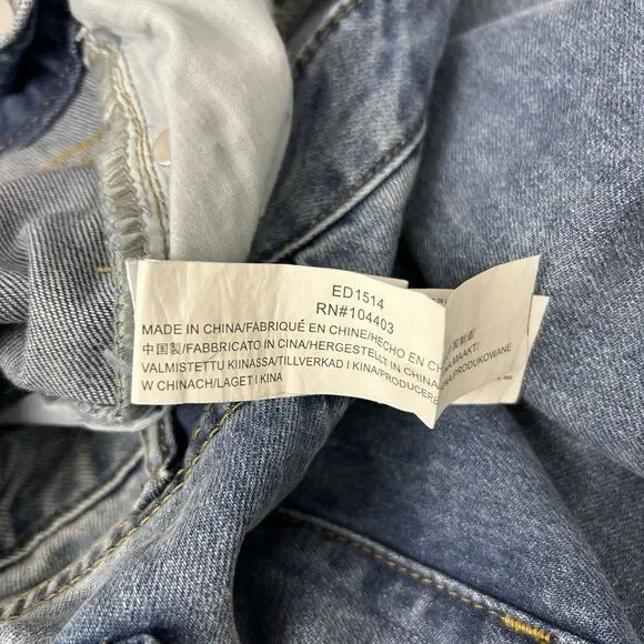 Anthropologie EVIDNT Slim Lamia Jeans Womens 26 Blue Split Ankle Expose Zip Fly - Picture 11 of 11